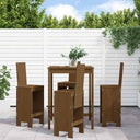 vidaXL 5-delige Barset massief grenenhout wit