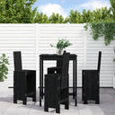 vidaXL 5-delige Barset massief grenenhout wit