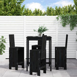 vidaXL 5-delige Barset massief grenenhout wit