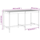 vidaXL 9-delige Barset massief grenenhout