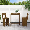 vidaXL 3-delige Barset massief grenenhout wit