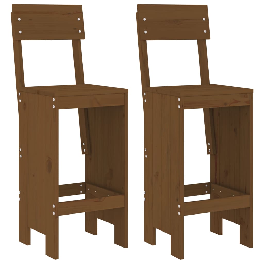 vidaXL 3-delige Barset massief grenenhout wit