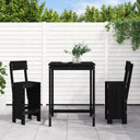 vidaXL 3-delige Barset massief grenenhout wit