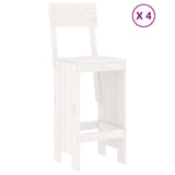 vidaXL 5-delige Barset massief grenenhout wit