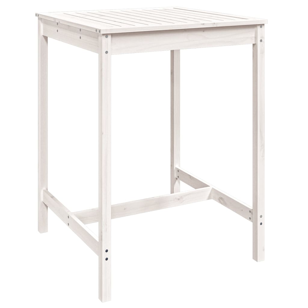 vidaXL 5-delige Barset massief grenenhout wit