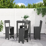 vidaXL 5-delige Barset massief grenenhout wit