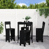 vidaXL 5-delige Barset massief grenenhout wit