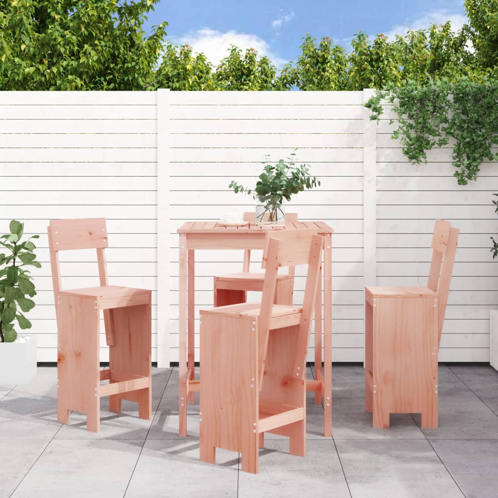 vidaXL 5-delige Barset massief grenenhout wit