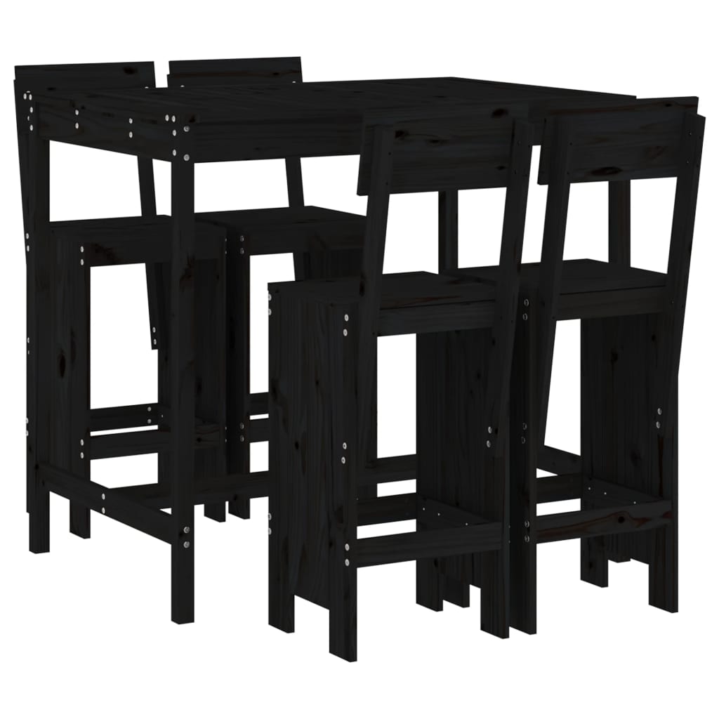 vidaXL 5-delige Barset massief grenenhout