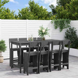 vidaXL 9-delige Barset massief grenenhout wit