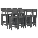 vidaXL 9-delige Barset massief grenenhout wit