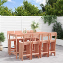 vidaXL 9-delige Barset massief grenenhout wit