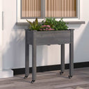 vidaXL Planter on Wheels 71x37x80 cm Solid Pinewood