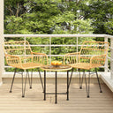 vidaXL 3-piece Garden Lounge Set Poly Rattan