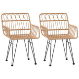 vidaXL 3-piece Garden Lounge Set Poly Rattan