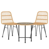 vidaXL 3-delige Tuinset poly rattan