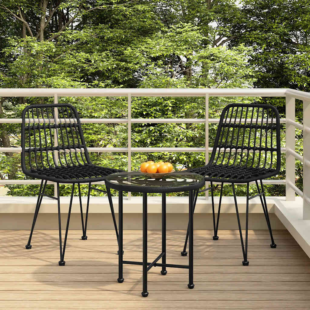 vidaXL 3-delige Tuinset poly rattan