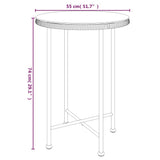 vidaXL 3-Piece Poly Rattan Garden Dining Set