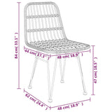 vidaXL 3-delige Tuinset poly rattan