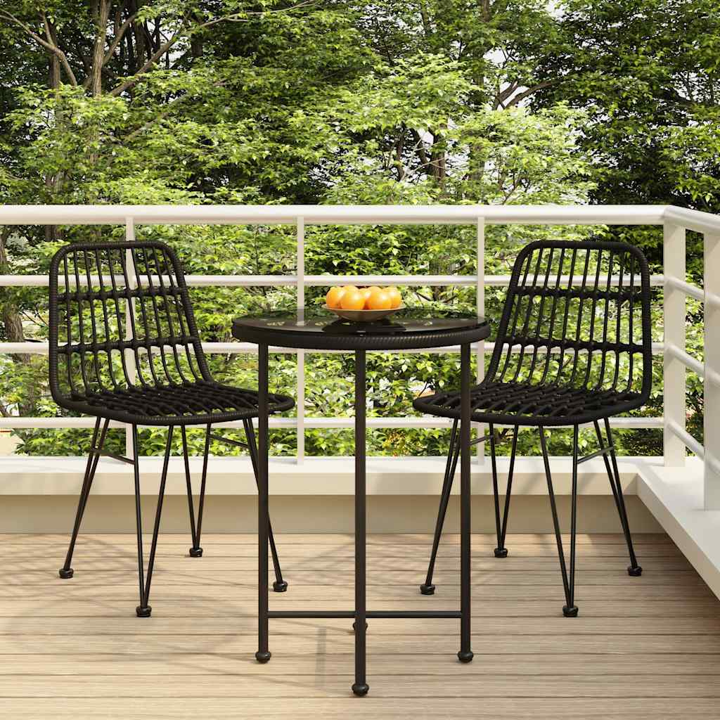 vidaXL 3-delige Tuinset poly rattan