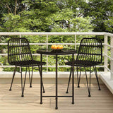 vidaXL 3-delige Tuinset poly rattan