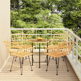 vidaXL 5-piece Garden Lounge Set Poly Rattan
