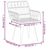 vidaXL 5-piece Garden Lounge Set Poly Rattan