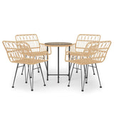 vidaXL 5-piece Garden Lounge Set Poly Rattan
