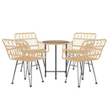 vidaXL 5-piece Garden Lounge Set Poly Rattan