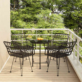 vidaXL 5-piece Garden Lounge Set Poly Rattan