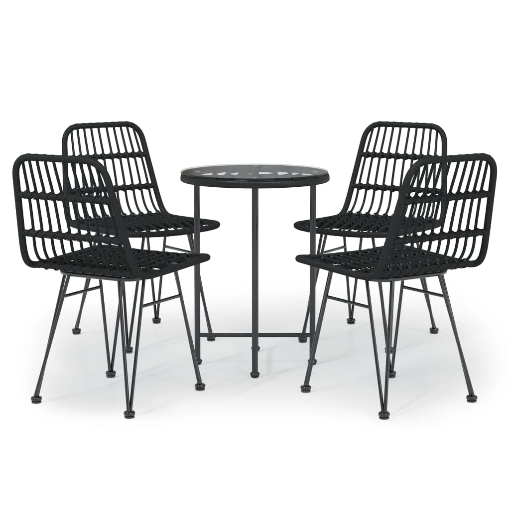 vidaXL 5-delige Tuinset poly rattan