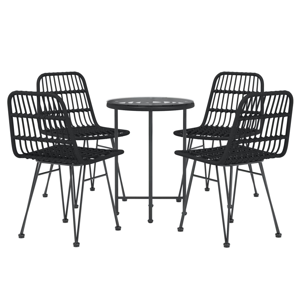 vidaXL 5-delige Tuinset poly rattan