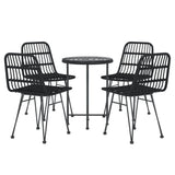 vidaXL 5-delige Tuinset poly rattan