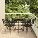 vidaXL 5-piece Garden Dining Set Poly Rattan