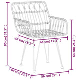 vidaXL 5-piece Garden Dining Set Poly Rattan