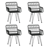 vidaXL 5-piece Garden Dining Set Poly Rattan