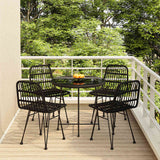 vidaXL 5-delige Tuinset poly rattan