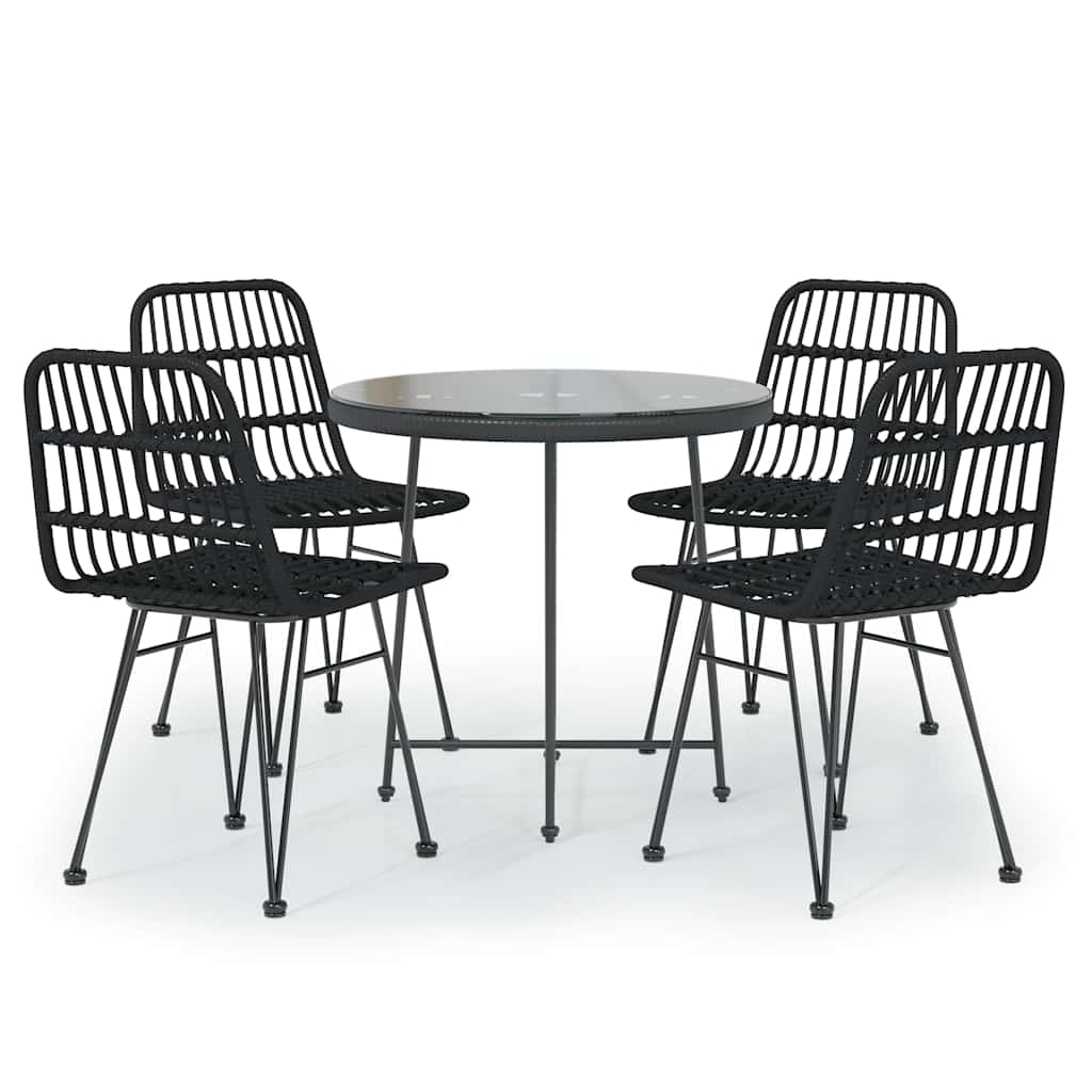 vidaXL 5-delige Tuinset poly rattan