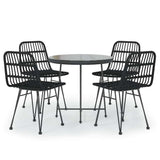 vidaXL 5-delige Tuinset poly rattan