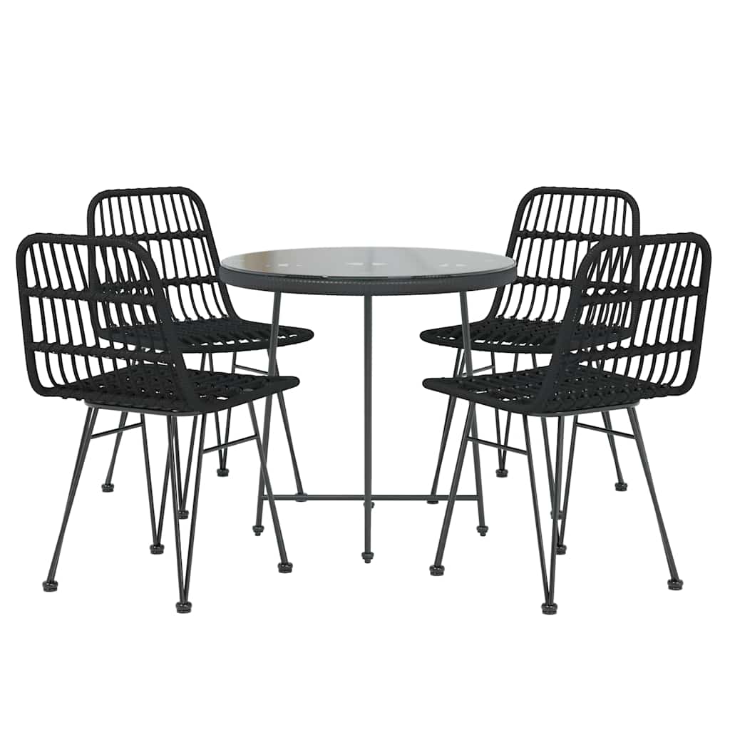 vidaXL 5-delige Tuinset poly rattan
