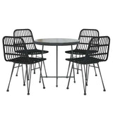 vidaXL 5-delige Tuinset poly rattan