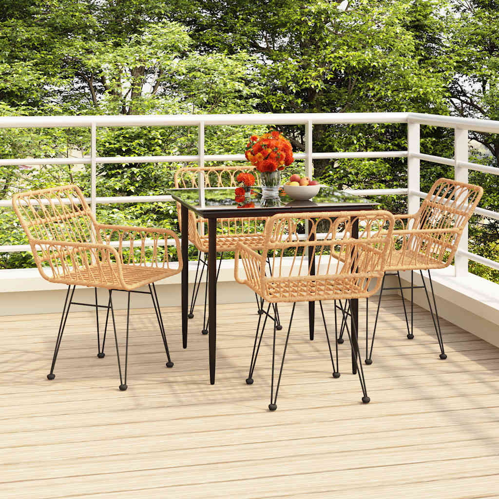 vidaXL 3-delige Tuinset poly rattan