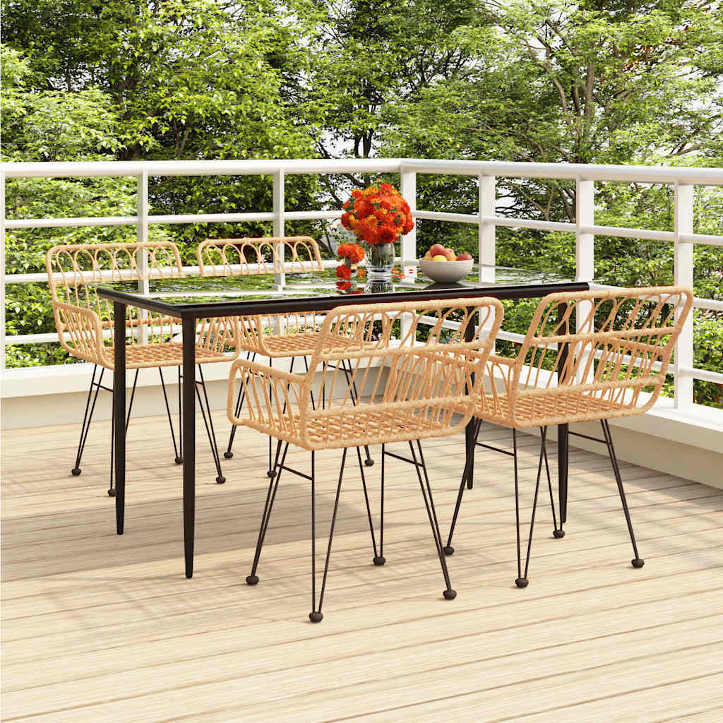 vidaXL 3-delige Tuinset poly rattan