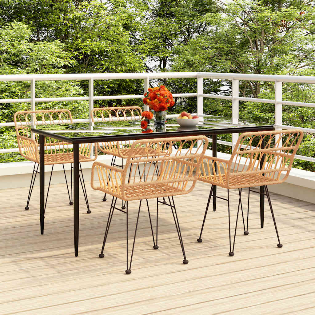 vidaXL 3-delige Tuinset poly rattan