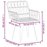 vidaXL 3-delige Tuinset poly rattan
