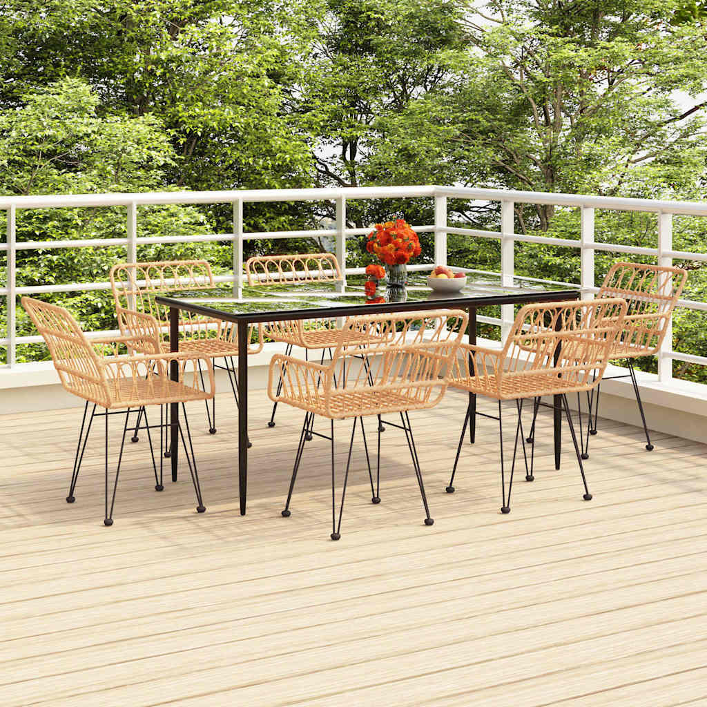 vidaXL 3-delige Tuinset poly rattan