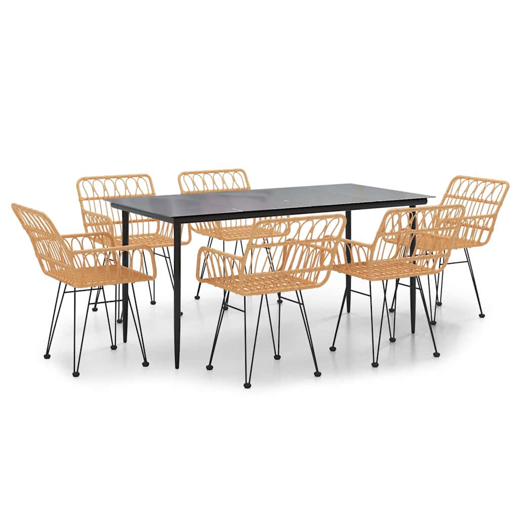 vidaXL 3-delige Tuinset poly rattan