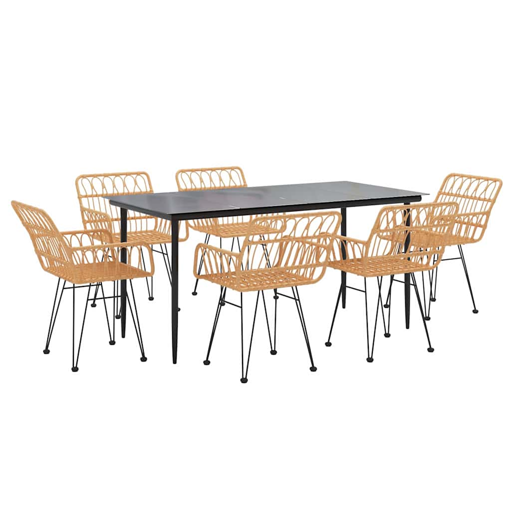 vidaXL 3-delige Tuinset poly rattan