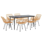 vidaXL 3-delige Tuinset poly rattan