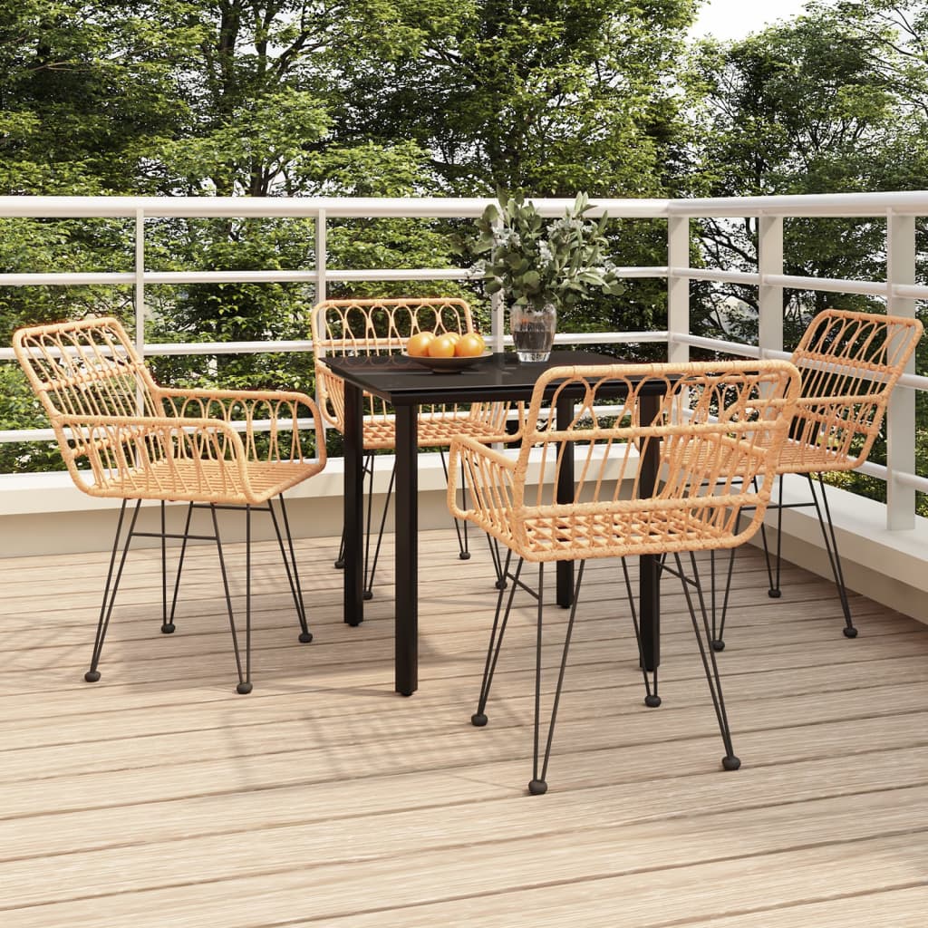 vidaXL 3-delige Tuinset poly rattan